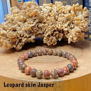 6mm Leopard skin gemstone bracelet